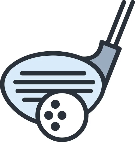 Icono Juego Club Pelota Estilo Filledoutline — Vector de stock