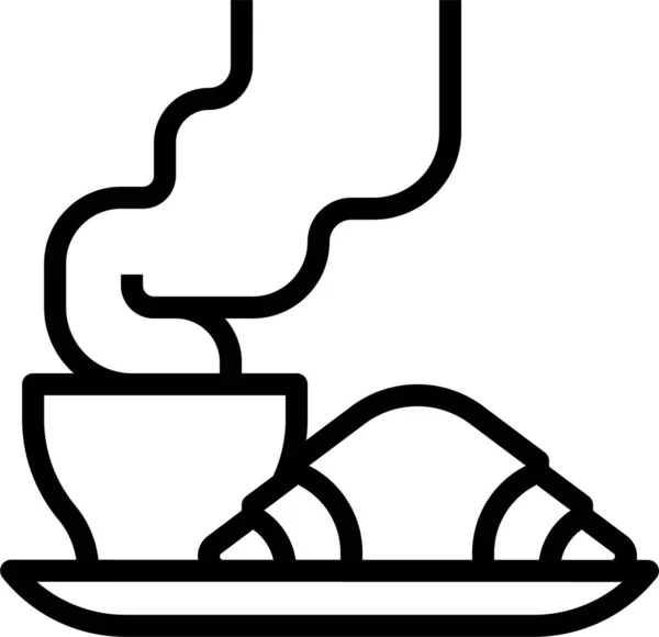 Romper Cafeína Icono Del Café Estilo Del Esquema — Vector de stock