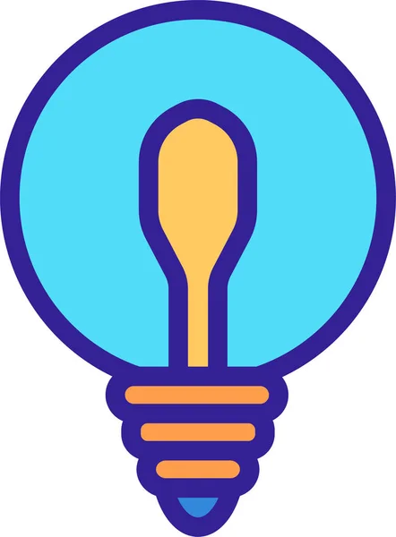 Bulb Contour Electricity Icon — Stock Vector