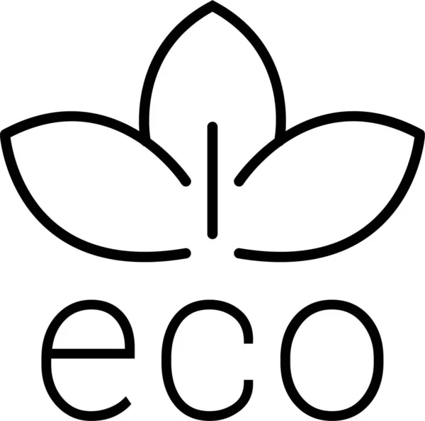 Eco Ecoturismo Ícone Ambiente — Vetor de Stock