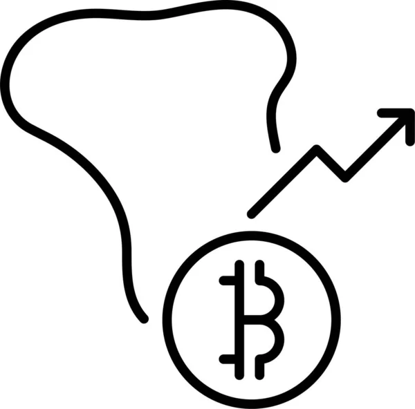 Bitcoin Blockchain Ikone — Stockvektor