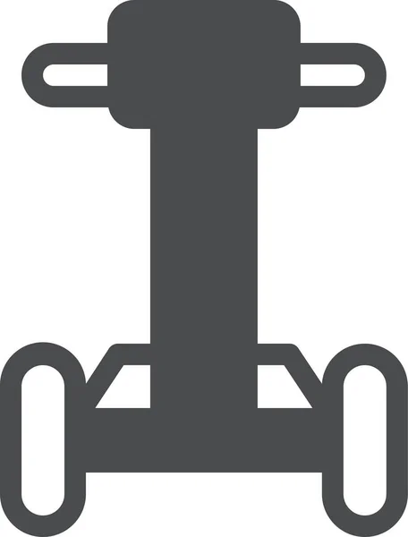 Икона Тура Скутере Сегвей Твердом Стиле — стоковый вектор