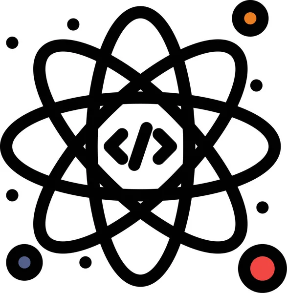 Atom Codierung Web Symbol — Stockvektor