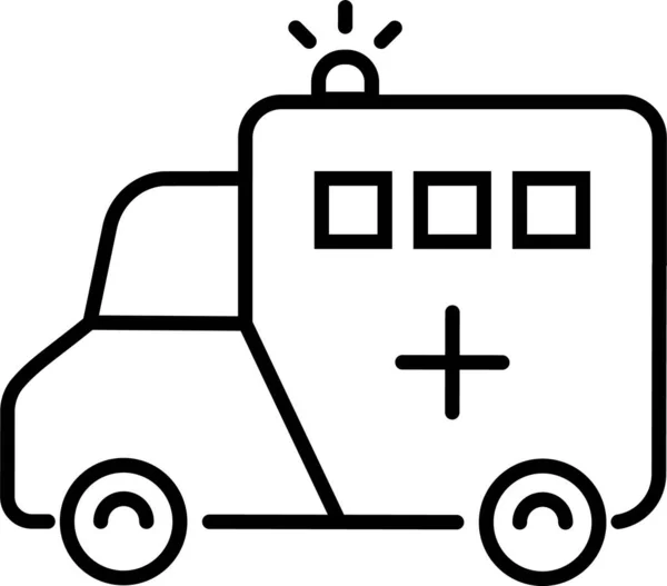 Ambulance Auto Noodpictogram — Stockvector