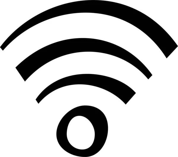 Anslutning Signal Wifi Ikon Handritad Stil — Stock vektor