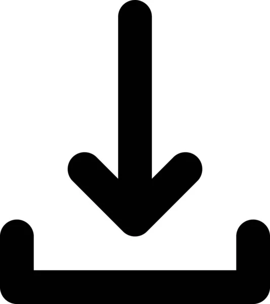 ソリッドスタイルの矢印シェブロン方向アイコン — ストックベクタ