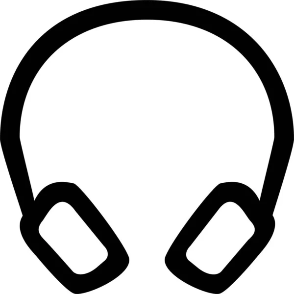 Ton Headset Audio Icon Umriss Stil — Stockvektor