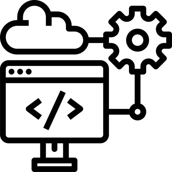 Icône Stockage Cloud Computing — Image vectorielle