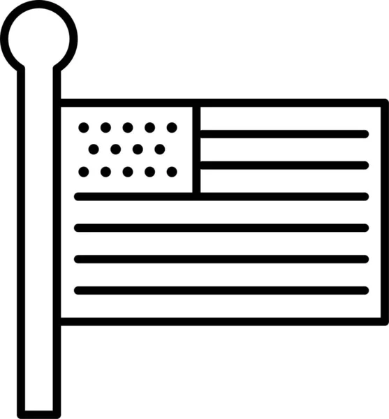 Amerikanska Flaggan Usa Ikon — Stock vektor