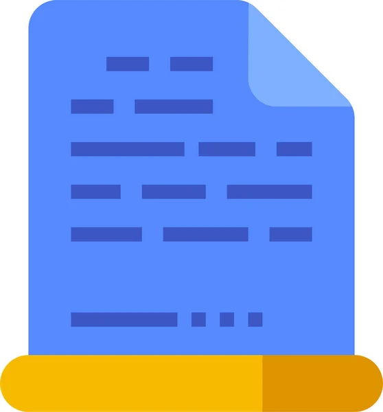 Document File Folder Icon Flat Style — Stock Vector