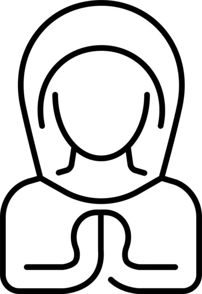 Person Prayer Praying Icon — 스톡 벡터