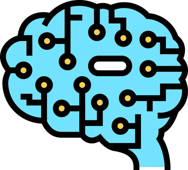 Ícone Dispositivos Cerebrais Artificiais — Vetor de Stock