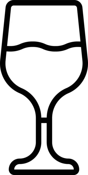 Copa Vino Alcohol Icono — Vector de stock