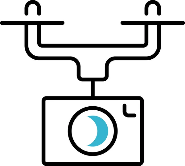 Drone Surveillance Photography Icon — Stock Vector