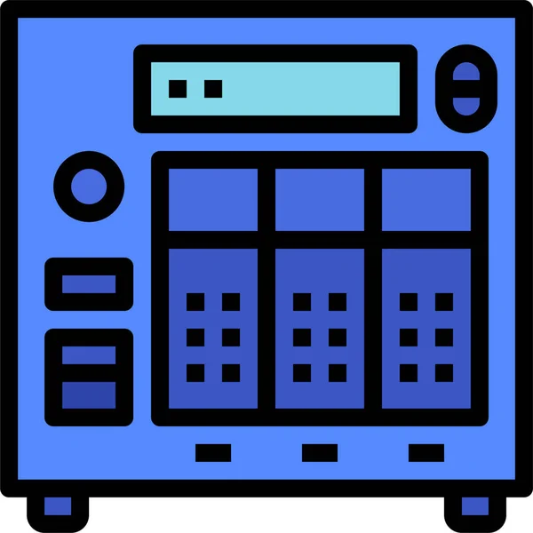 Adatbázis Multimédiás Hálózati Ikon Üzleti Menedzsment Kategóriában — Stock Vector