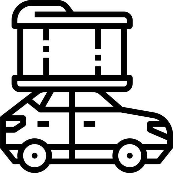 Camping Camping Icono Del Coche Categoría Recreationhobby — Vector de stock