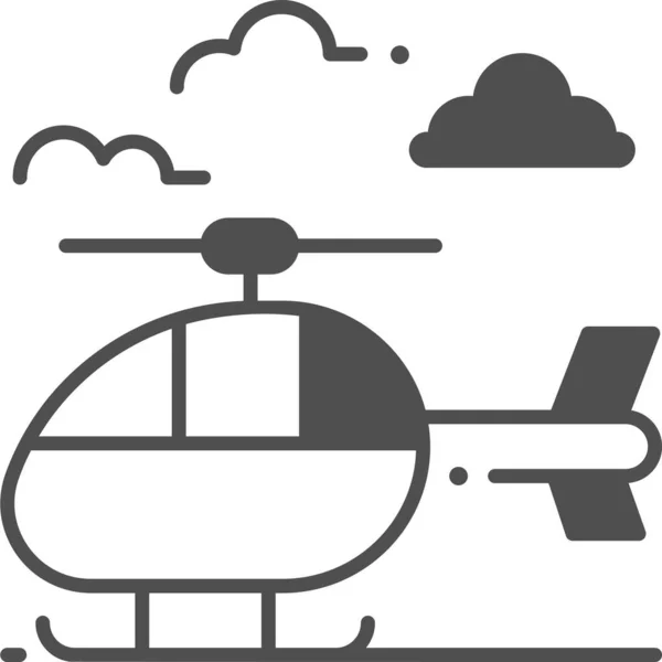 Транспортування Піктограми Польотного Вертольота Напівпрозорому Стилі — стоковий вектор