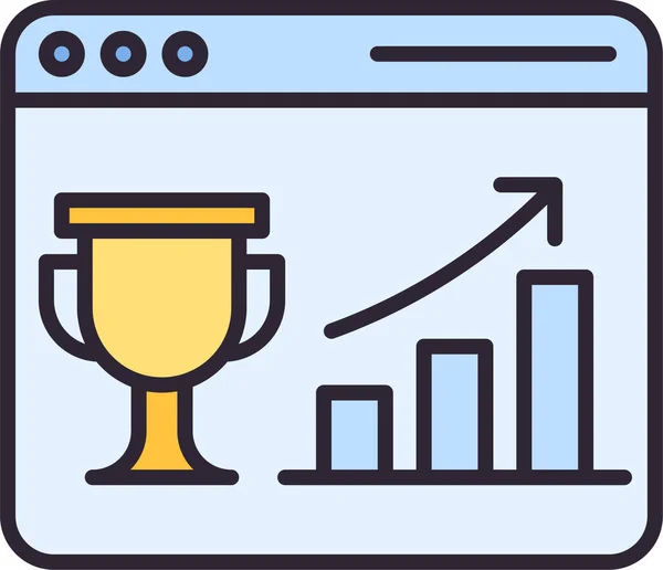 Growth Ranking Web Icon Marketingseo Category — Stock Vector