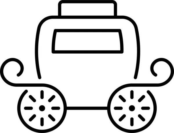 Vagn Vagn Vagn Brougham Ikon — Stock vektor