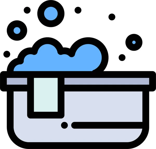 Bath Bathtub Hot Icon — Stock Vector