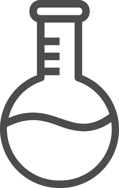 Ikona Chemii Probówki Zarysie — Wektor stockowy