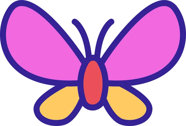 Πεταλούδα Έντομο Γεμάτο Περίγραμμα Εικονίδιο Filledskip Στυλ — Διανυσματικό Αρχείο