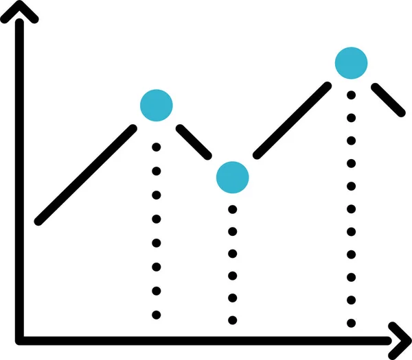 Diagram Wykres Ikona Matematyki — Wektor stockowy