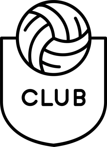 Club Pelota Deporte Icono — Vector de stock