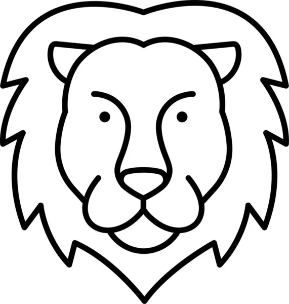 Animal Carnival Lion Icon — Stock Vector