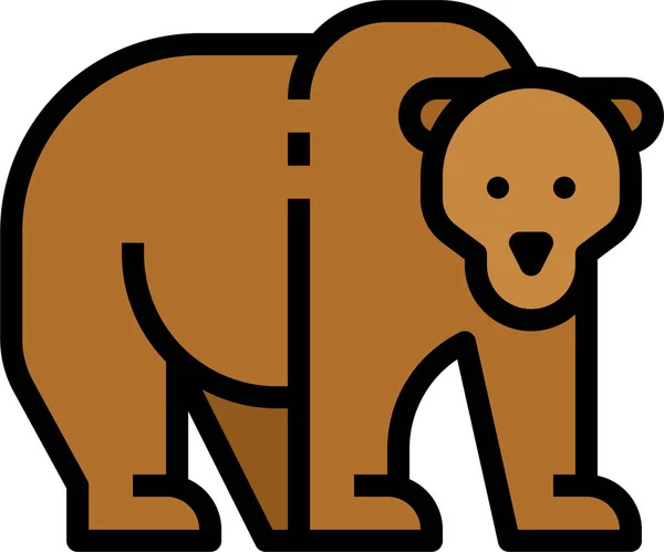 Állat Medve Grizzly Ikon Természetszabadban Kaland Kategóriában — Stock Vector