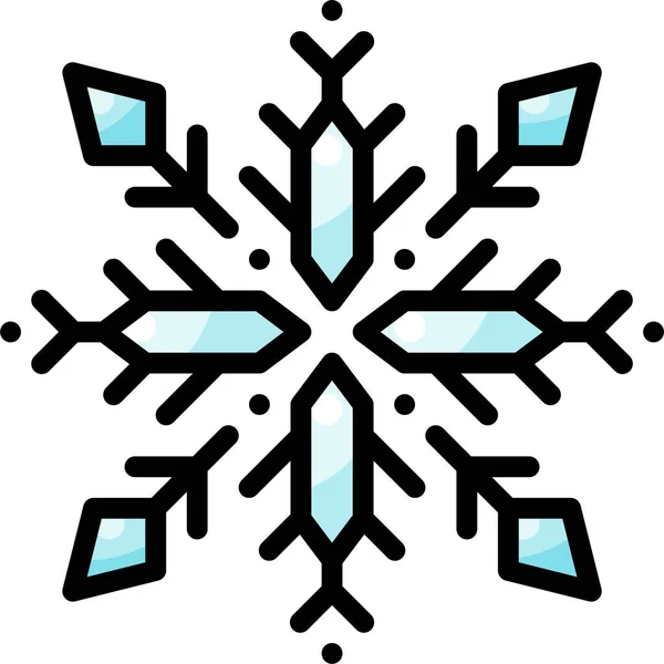 Icono Hielo Frío Pronóstico — Vector de stock