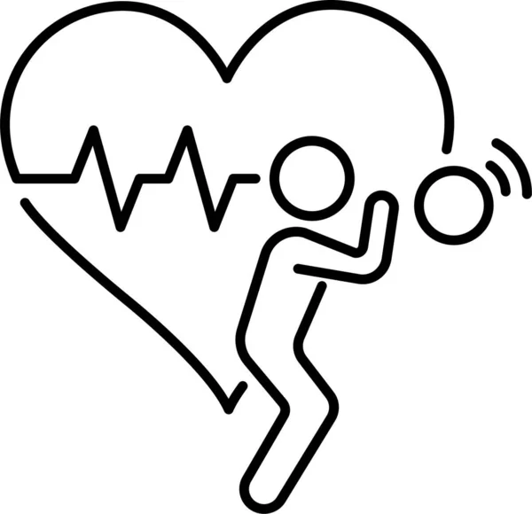 Bola Corazón Persona Icono — Vector de stock