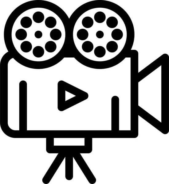 Kamera Film Projektor Ikona Kategorii Eventsandentertainment — Stockový vektor