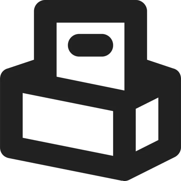 Ikona Archiwum Wiadomości Box Stylu Zarysu — Wektor stockowy