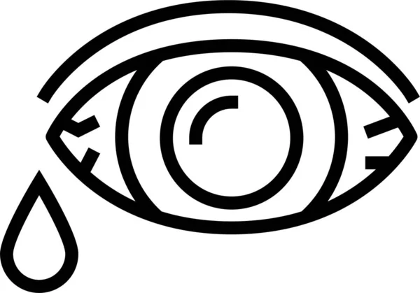 Kip Oog Stromend Pictogram — Stockvector