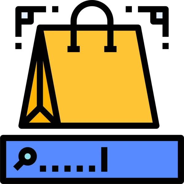 Bag Cart Information Icon — Stock Vector