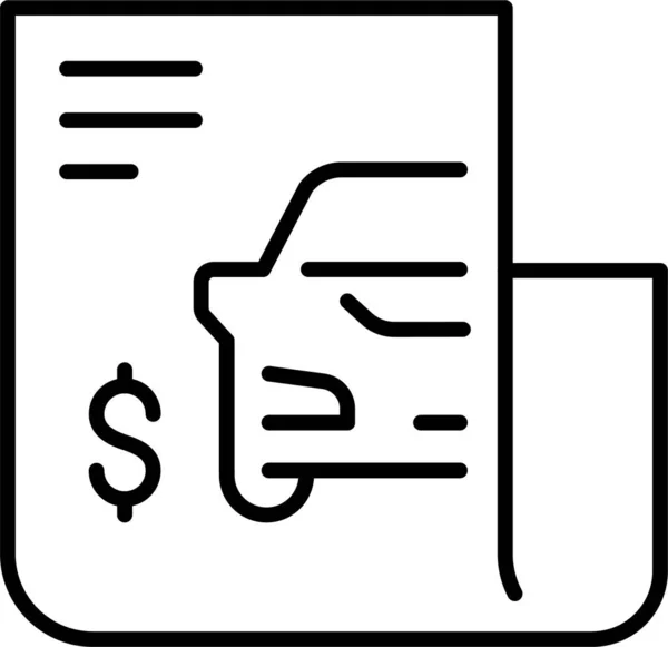 Ikona Zprávy Půjčce Auta — Stockový vektor