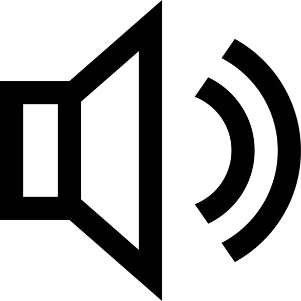 Audio Halbband Symbol Umrissstil — Stockvektor