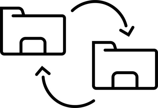 Ícone Arquivo Troca Dados — Vetor de Stock