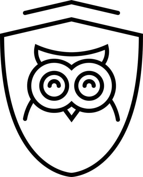 Company Education Guard Icon Outline Style — 스톡 벡터