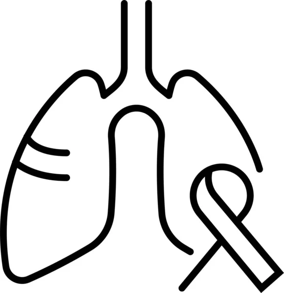 Câncer Doença Pulmonar Ícone — Vetor de Stock