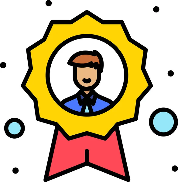 Leistungsabzeichen Ikone Der Kategorie Business Management — Stockvektor