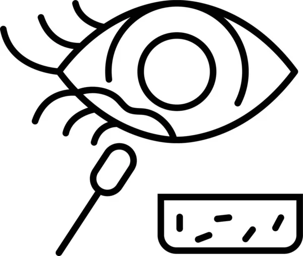 Icono Del Hisopo Higiene Ocular — Vector de stock