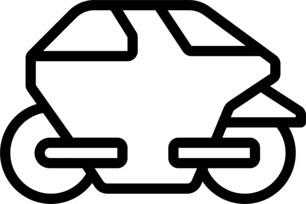 摩托车汽车图标 轮廓风格 — 图库矢量图片
