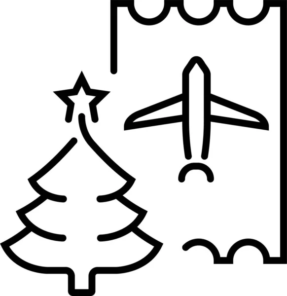 Іконка Подорожі Квитка Літак — стоковий вектор