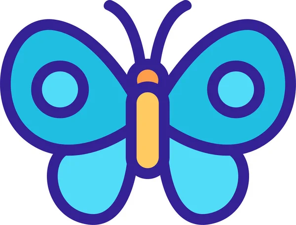 Butterfly Insect Filledoutline Icon Filledoutline Style — Stock Vector