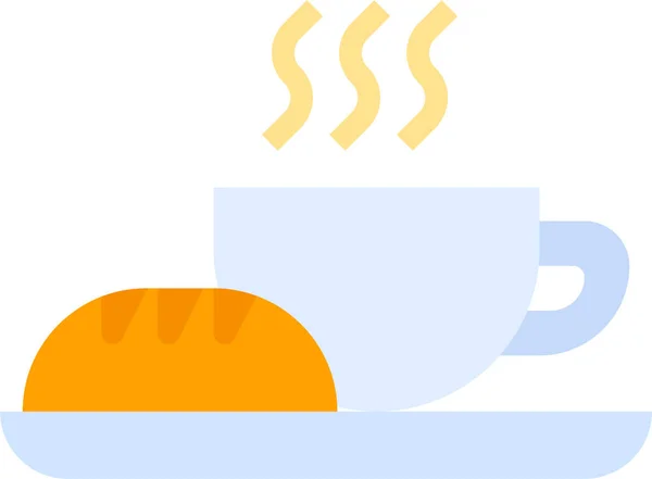 Pausa Pan Icono Café — Vector de stock