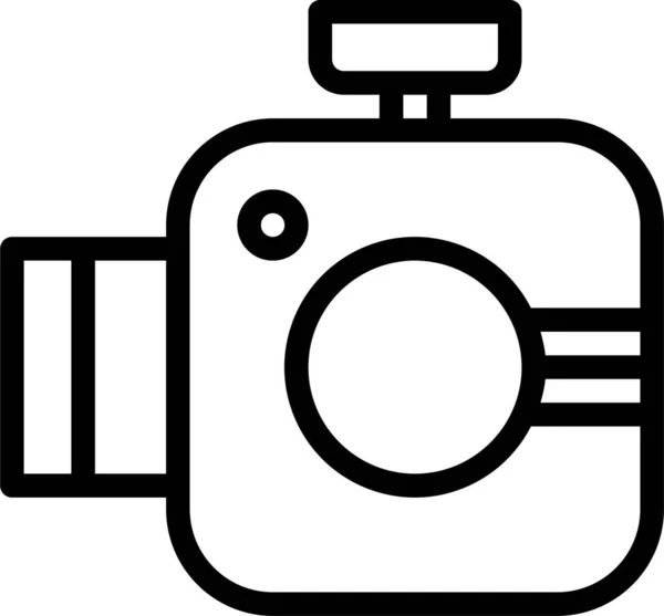 Изображение Камеры Иконка Фотографии Категории Фотография — стоковый вектор
