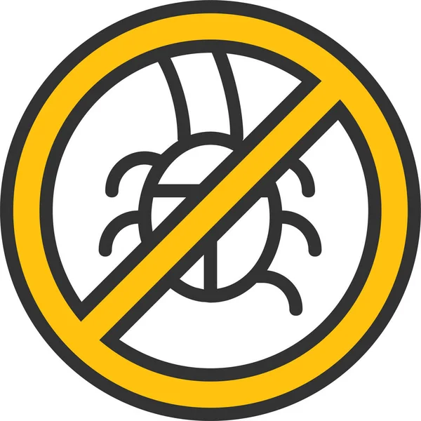 Icona Home Controllo Bug Pieno Stile Contorno — Vettoriale Stock
