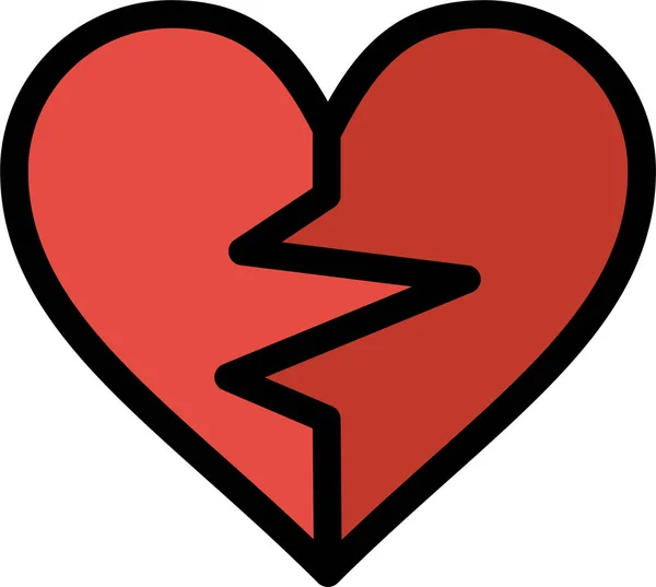 Broken Favorite Heart Icon — Stock Vector